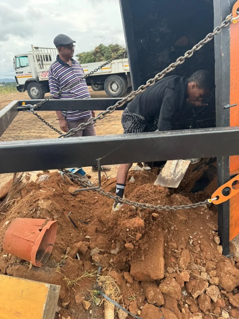 NJIA YETU SKIPS 2m³ mini skip on delivery trailer in Durban North
